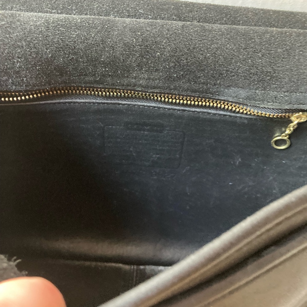 Coach Willis 9927 Black Leather Satchel top handle with Gold Accents - Picture 12 of 15